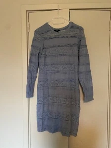 Blue Lace Stretch H & M Dress UK 10/12 Small. Good condition. - Picture 1 of 4