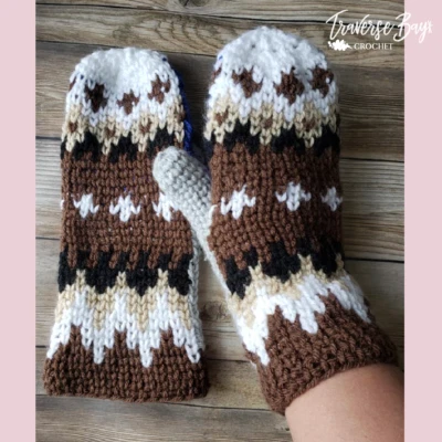 Crochet Bernie Mittens PATTERN ONLY  - Image 1 of 4