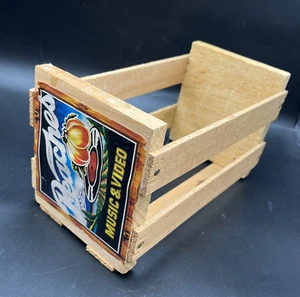 Vintage Pfirsiche Holz Aufbewahrungsbox für 20 CDs Musik & Video - Bild 1 von 14