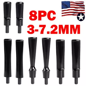 8Pack Straight Pipe Stem Replacement For 3-7.2mm Filter Tobacco Pipe Mouthpiece - Picture 1 of 13