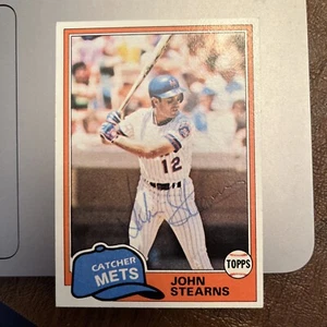 JOHN STEARNS 1981 DONRUSS HANDSIGNIERTE SIGNED AUTO BASEBALL KARTE - Bild 1 von 1