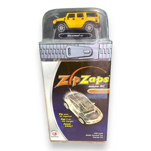 2004 Hummer H2 Yellow ZipZaps 600-7045 Micro RC Wireless Remote Controlled Car - Picture 1 of 6
