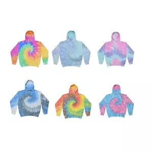 Tie Dye Zip Up Hoodies, Adult S to XXXL 80% Cotton, L/S, Pockets, Zipper - Picture 1 of 14