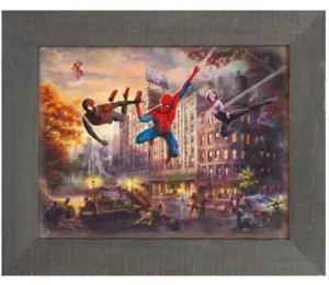 Spider Man &Friends Ultimate Alliance 12 x 16 Framed Metal Print Thomas Kinkcaid - Picture 1 of 4