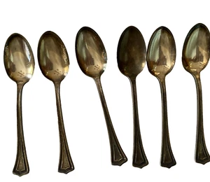 6er Set Antik 1881 Rogers A1 Demitasse Löffel Kaffee Espresso Mini Teelöffel - Bild 1 von 4