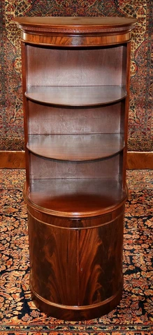 Outstanding Flame Mahogany Curved Corner Cabinet Cover