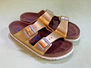 Birkenstock Arizona Damen Sandalen Birko-Flor,Gr.36.Gelbgold. Geb.LP.: ab 100€ - Bild 1 von 10