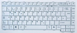 deutsche QWERTZ Tastatur für Toshiba Satellite L300 L300D L450 L450D Weißgrau - Bild 1 von 2