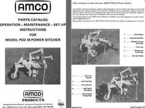 Amco Parts Catalog operation - Maintenance - Setup Instructions for Model PD2-18 - Picture 1 of 1