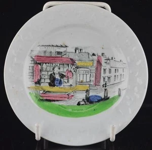 ANTIQUE CHILDS ABC ALPHABET PLATE-J & G MEAKIN LATE 19TH C.-TRANSFER DECORATED - Picture 1 of 4