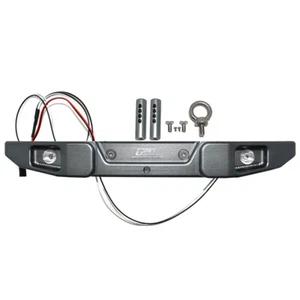 NEW GPM Racing Aluminum Rear Bumper Grey with Hook & 5mm LED Light : Axial 1/6 - Picture 1 of 4