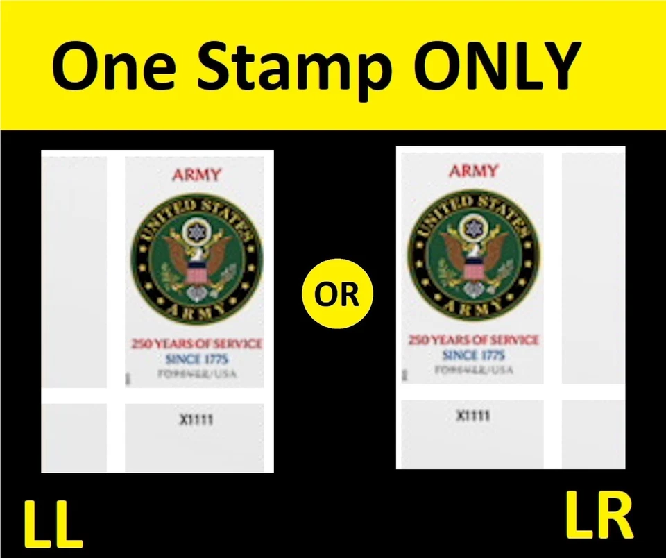 US 6003a Army 250 Years imperf NDC plate single MNH 2025 - Image 1 of 1