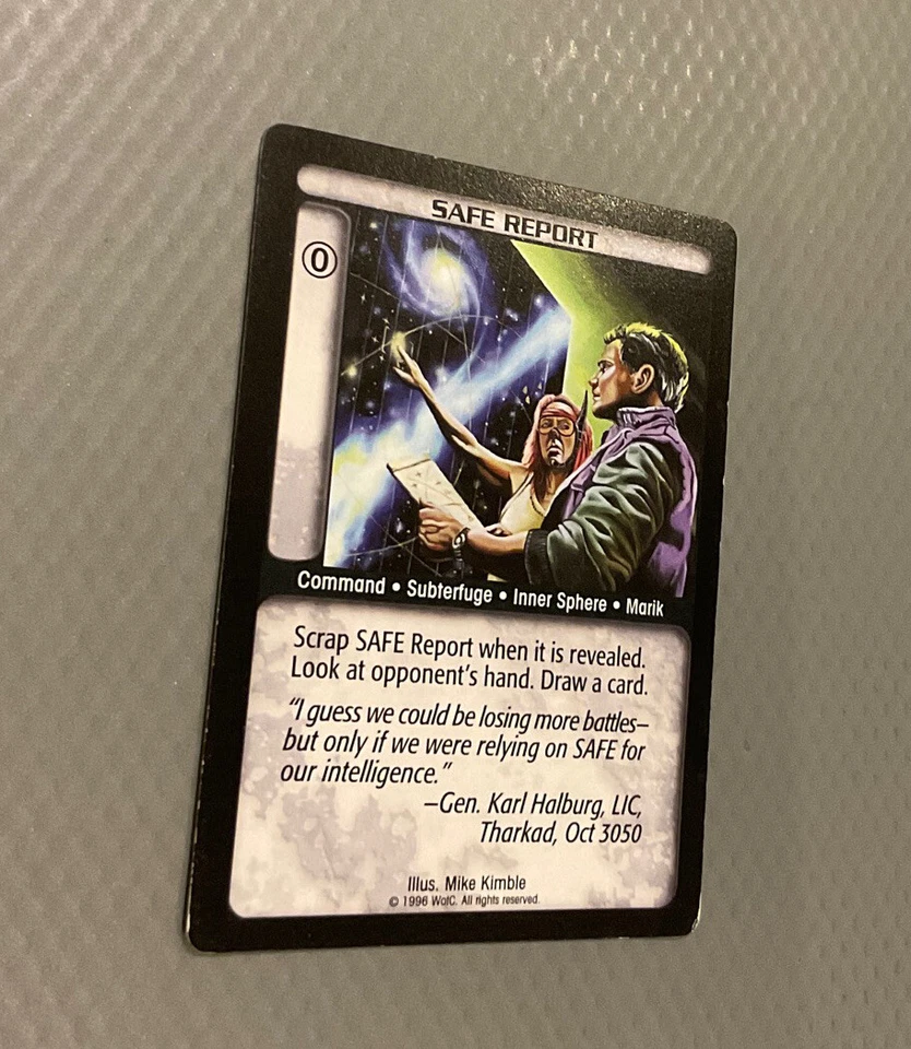 Battletech - CCG - SAFE REPORT - Rare - Ungraded Limited - Image 1 of 1