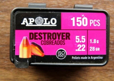 Diabolo Apolo Destroyer Kupfer Kaliber 5,5 mm Luftgewehr Sport Wettkampf +