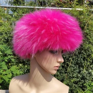 Women Winter Faux Fur Headband Elastic Furry Warm Thick Earwarmer Earmuff Men - Picture 1 of 28