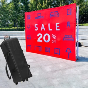 Tension Fabric Straight Pop Up Display Trade Show Backdrop Booth Frame (HW only) - Picture 1 of 22