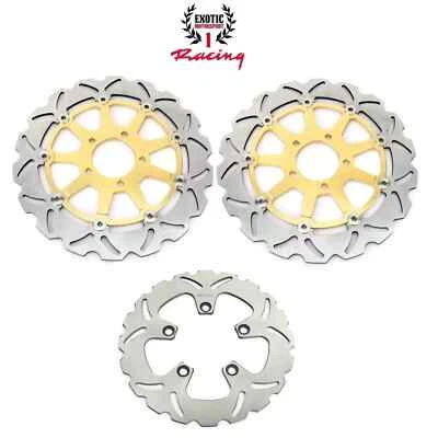 Juego de rotores de disco de freno delantero trasero para Suzuki Hayabusa 1300 1999-2007 dorado Foto 1 de 4
