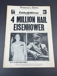 WW2 Daily Mirror Newspaper June 28 1945 Eisenhower Victory Parade New York WWII - Picture 1 of 10