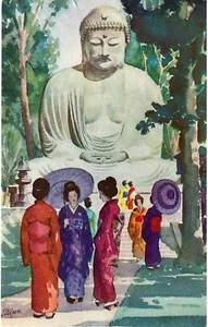 Daibutsu, Kamakura, Japan. Dollar Steamship Line. On board a President passenger - Imagen 1 de 1