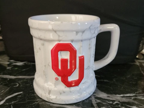 Oklahoma Sooners Marble Look Column Style Ceramic Coffee Cover