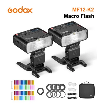 Godox MF12 MF12-K2 Macro Flash 2.4GHz Wireless Control TLL Speedlite Macro Light - Image 1 of 4