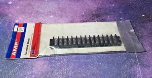 AMP TERMINAL BLOCK  14 Circuit 6-32 SCREW SIZE, 20 AMP RATING 610 - Picture 1 of 3