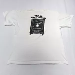VTG Jack Daniels Tee Shirt Mens XL White Crack The Legend Safe Whiskey Drink Y2K - Picture 1 of 24