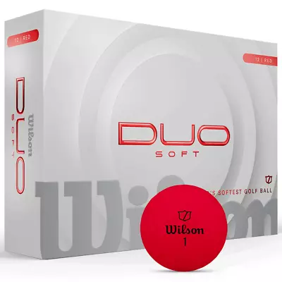 WILSON DUO SOFT GOLFBÄLLE / RED DOZEN PACK / MULTIBUY / NEUES MODELL 2025