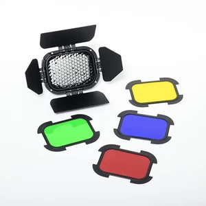 Flashpoint Barndoor Kit BD-07 mit 4 Farbgelen für eVOLV 200 / Godox AD200 / Pro - Bild 1 von 11
