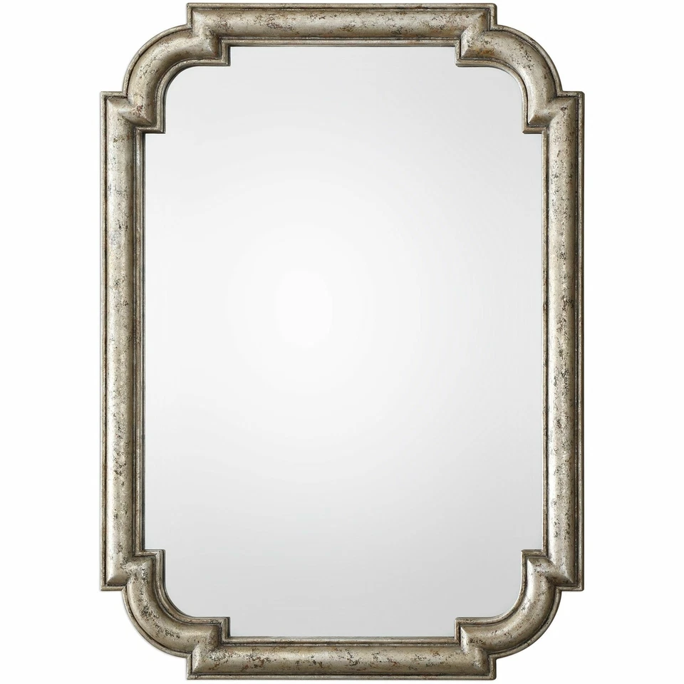 Uttermost 09385 CALANNA Distressed Traditional Wall Mirror by - Silver