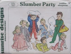 Sunrise Designs T111 SLUMBER PARTY Kleinkind 1-4 Nachtwäsche Nachthemd Pyjama Morgenmantel - Bild 1 von 2