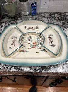 Vintage BROCK of CALIFORNIA Forever Yours Large Lipped Serving Platter - Picture 1 of 5