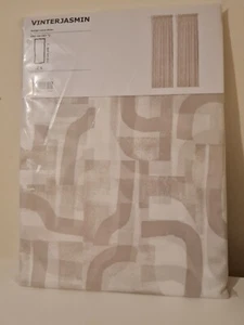 New IKEA Vinterjasmin Curtains 1 Pair White/beige 145x250 cm 804.502.54 - Picture 1 of 9