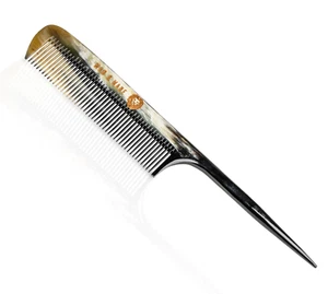 Premium Handmade 100% Oxhorn Anti-Static Rat Tail Fine Tooth Comb for Women & Me - Picture 1 of 4