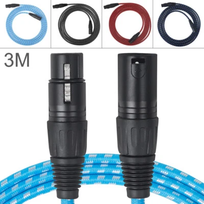 XLR Male to XLR Female 9.8ft Microphone Cables for Electric Acoustic Guitar Bass - Image 1 of 4