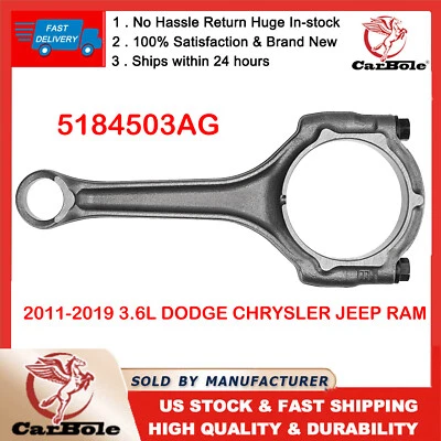 1X Connecting Rod Fit 2011-2019 Chrysler 200 300 Town & Country Jeep Ram 3.6L V6 - Image 1 of 4