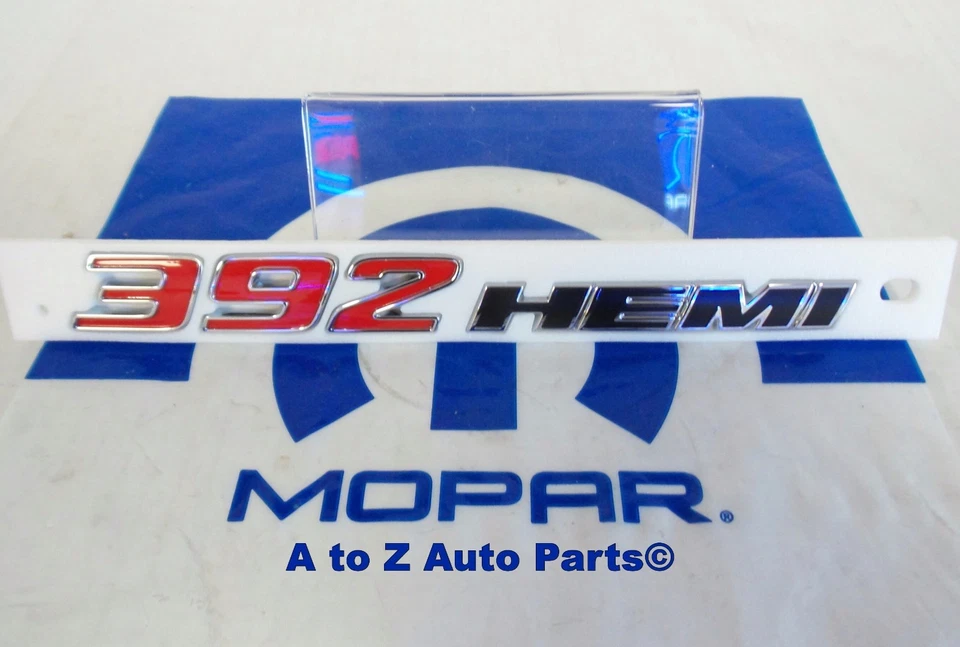 NEW 2015-2023 Dodge Challenger SHAKER 392 HEMI Hood Scoop Nameplate/Emblem,OEM Foto 1 de 1