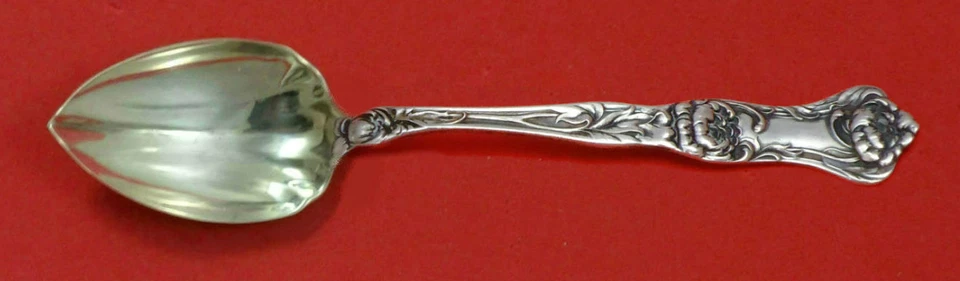 Cuchara de pomelo de plata esterlina estriada hecha a medida de 5 3/4" Peony by Wallace Foto 1 de 1