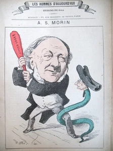 SATURNIN MORIN CRITIQUE CHRISTIANISME CARICATURE GILL HOMMES D'AUJOURD'HUI 1878 - Picture 1 of 1