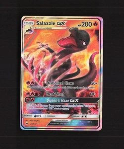 Salazzle GX 25/147 Brennende Schatten Ultra Rare Holo Pokemon Karte LP - Bild 1 von 10