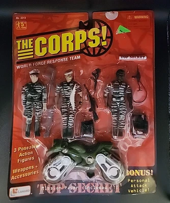 CORPS Lanard 1996 Boomerang Billie Croc Jones Nuevo en Caja Figuras Camuflaje Swamp Soldiers Foto 1 de 4
