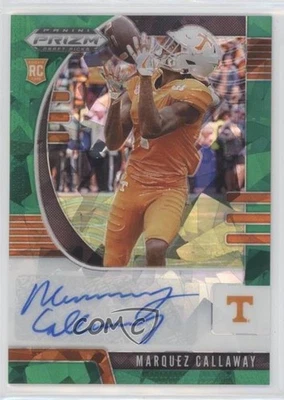 2020 Panini Prizm Draft Picks FOTL Green Ice /18 Marquez Callaway Rookie Auto RC - Image 1 of 2