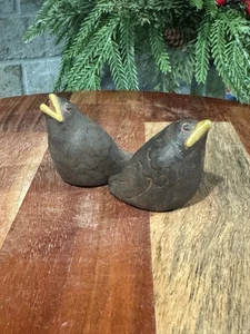 Lote de 2 estatuillas danesas vintage de pájaros de arcilla Thyssen Keramik 606/607 firmadas - Imagen 1 de 12