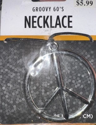 Groovy Collar Signo de la Paz Años 60 Elegante Vestir Halloween Adulto Disfraz Accesorio Foto 1 de 2