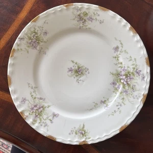 Theodore Haviland Limoges Schleiger Dinner Plate 10” Purple Floral - Picture 1 of 8