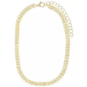 18K Vergoldet Blatt Kette Halskette Choker Stil Mode Elegant Chic Trendy NEU - Bild 1 von 5