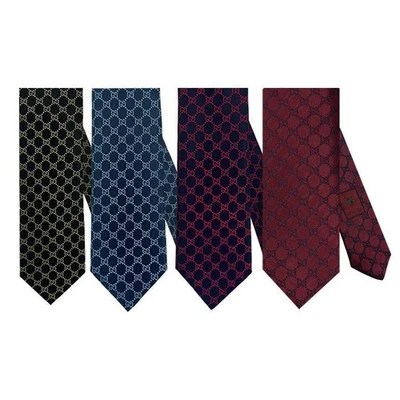Corbata para hombre Gucci 456524 logotipo GG 4 tipos 127472511 Foto 1 de 4