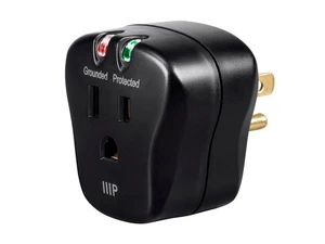 Monoprice 1 Outlet Portable Mini Surge Protector, 540 Joules, Clamping Votage - Picture 1 of 5