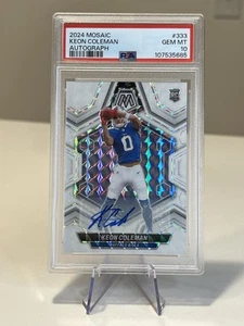 Keon Coleman 2024 Panini Mosaic Rookie Auto PSA 10 Buffalo Bills #333 - Bild 1 von 2