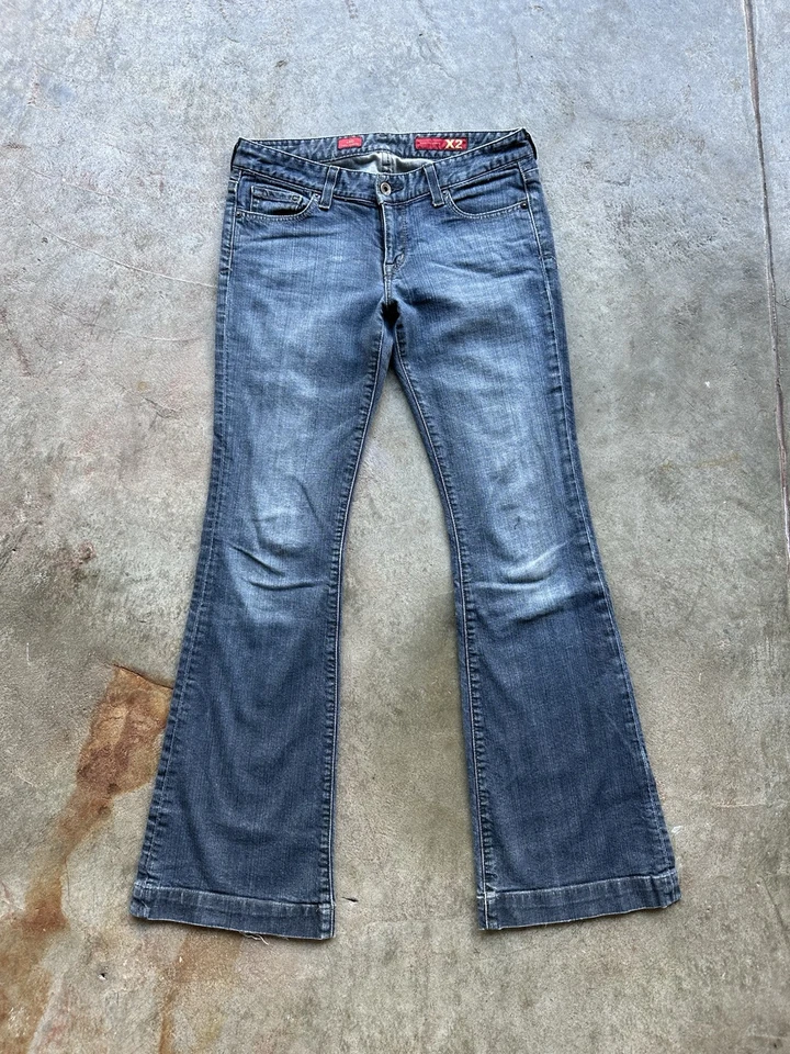 Vintage X2 Low Rise Blue Flare Jeans - Image 1 of 4